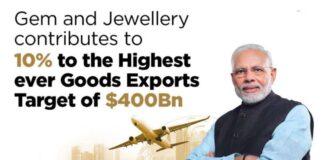 Gem & Jewelery sector plays key role in achieving PM Narendra Modi's $ 400 billion export target