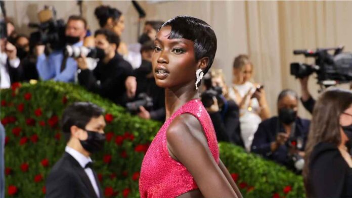 Anok Yai wearing Smiling Rocks at The Met Gala