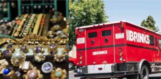 Brinks said the figure doesn't match the jewelers' losses in the record $100 million truck heist