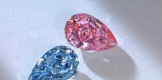 Fancy-Color Price Index Rises - Blue and pink fancy color diamonds