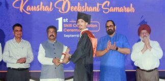 GJSCI JOSH Trainee Vishal Mahadik Felicitated At Skill Convocation Ceremony