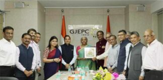 Union Finance Minister Smt. Nirmala Sitharaman Visits GJEPC Office