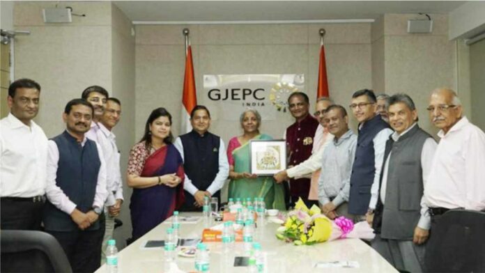 Union Finance Minister Smt. Nirmala Sitharaman Visits GJEPC Office