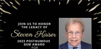 Steven Kaiser will posthumously receive a 'Lifetime Achievement' GEM Award