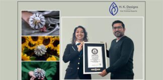 H.K. Designs and Hari Krishna Exports set a new world record for setting the most diamonds in a single ring