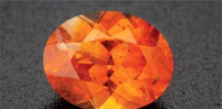 A bright orange sapphire was discovered in a Greenland ruby mine