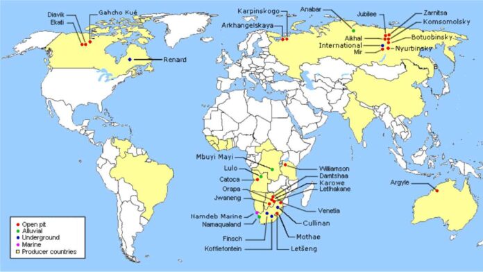 Which countries in the world produce the most rough diamonds-1 Which countries in the world produce the most rough diamonds-1