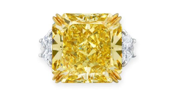 Yellow diamond ring tops seller at Shanghai luxury sale, 25.13 carat fetches $2.8 million