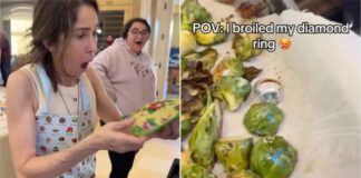 Actress put diamond ring in oven with Brussels sprouts