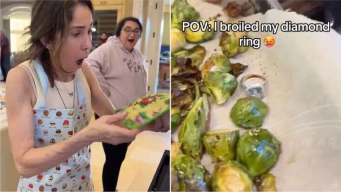 Actress put diamond ring in oven with Brussels sprouts