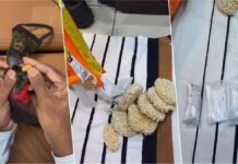 Four who smuggled diamonds hidden in packets of noodles were caught at Mumbai airport