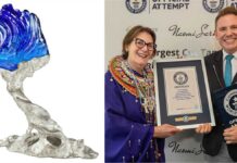 Giant tanzanite sculpture officially recognized by Guinness World Records