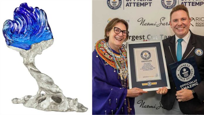 Giant tanzanite sculpture officially recognized by Guinness World Records Giant tanzanite sculpture officially recognized by Guinness World Records