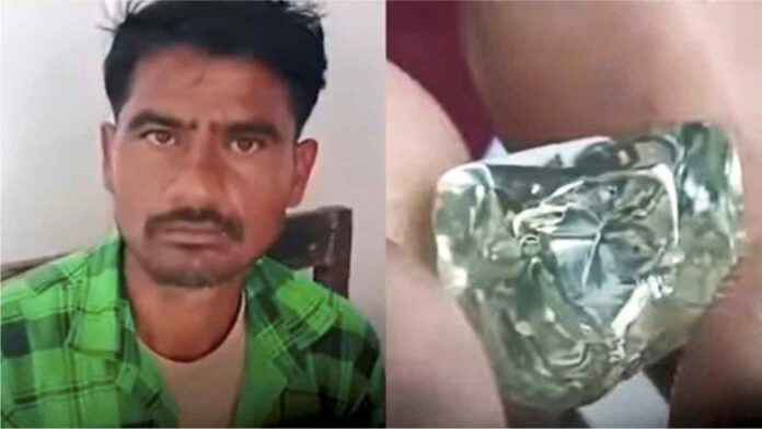 Labour in debt got lucky found a diamond worth rupees 80 lakh Labour in debt got lucky found a diamond worth rupees 80 lakh