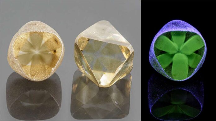 Two large natural diamonds with star-like cloud inclusions came to GIA