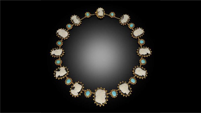 Hancocks offers an 1830s onyx cameo necklace of Greek gods-1 Hancocks offers an 1830s onyx cameo necklace of Greek gods-1