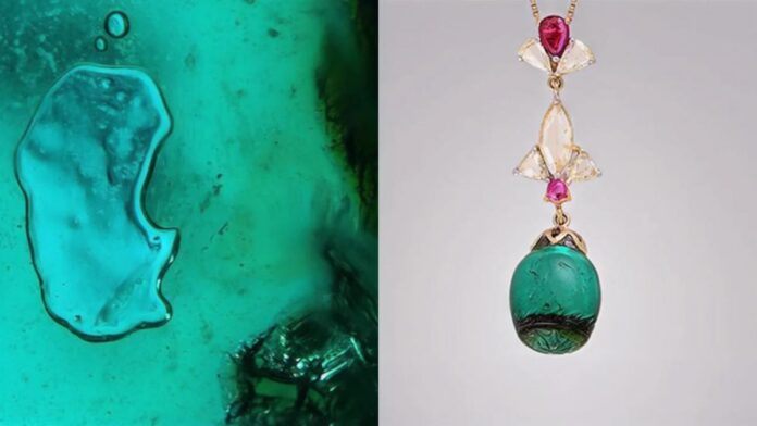 GIA Finds Quartz Stone Made to Look Like Emerald, Green Cement Used in Fake Gem GIA Finds Quartz Stone Made to Look Like Emerald, Green Cement Used in Fake Gem