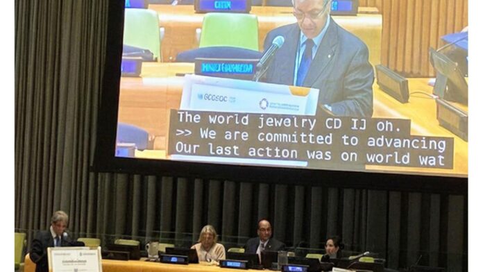 Global Jewellery Industry Reaffirms Environmental Commitment at the United Nations - CIBJO Pledges Support Global Jewellery Industry Reaffirms Environmental Commitment at the United Nations - CIBJO Pledges Support