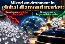 Mixed environment in global diamond market