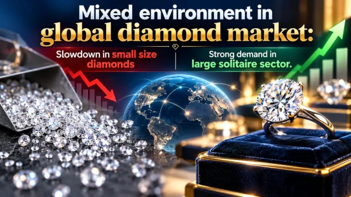 Mixed environment in global diamond market